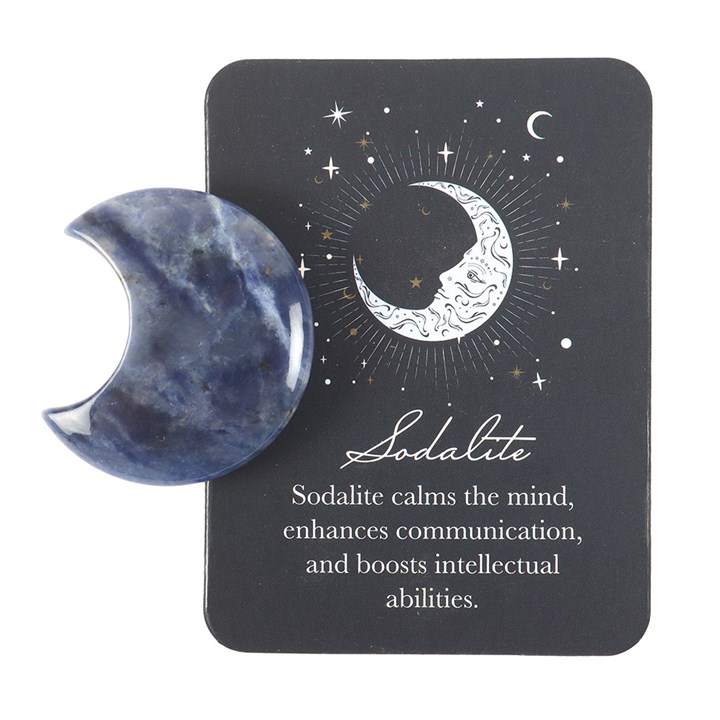 Sodalite Crystal Moon Keepsake Stone in a Box, image 3 of 4