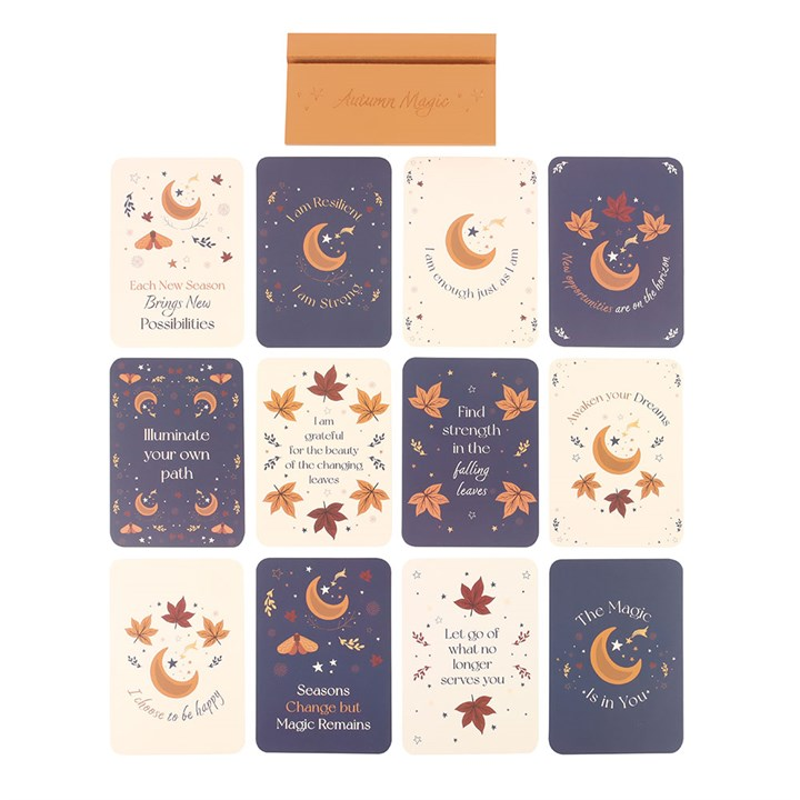 Autumn Magic Affirmation Cards with Wooden Stand, image 5 of 5