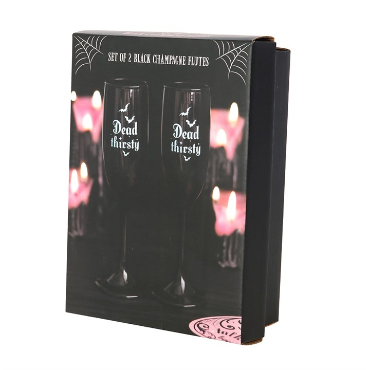 Set of 2 Dead Thirsty Champagne Flutes, image 5 of 5