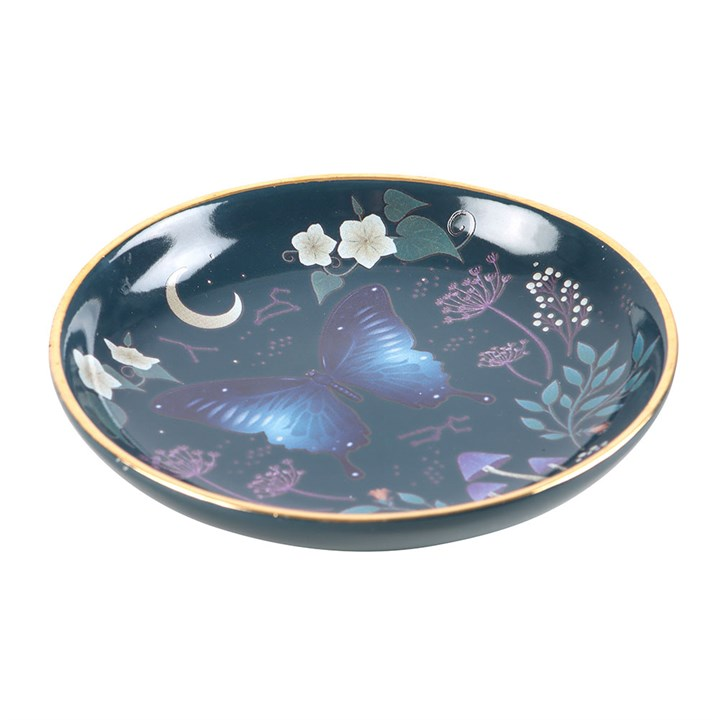 Round Midnight Moth Trinket Dish, image 3 of 3