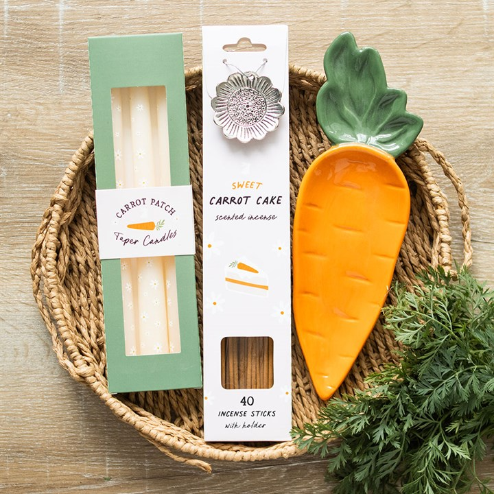 Set of 3 Carrot Patch Daisy Taper Candles, image 6 of 6