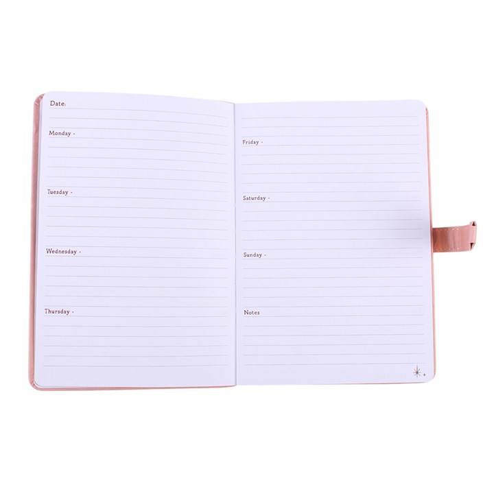 Pink Faux Leather A5 Diary with Lock, image 5 of 5