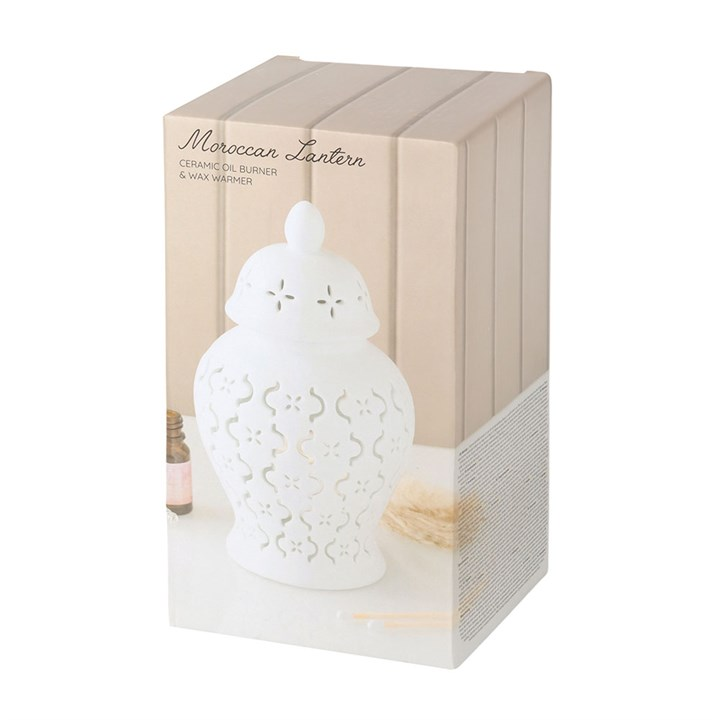 Moroccan Lantern Cut Out Oil Burner and Wax Warmer, image 7 of 7
