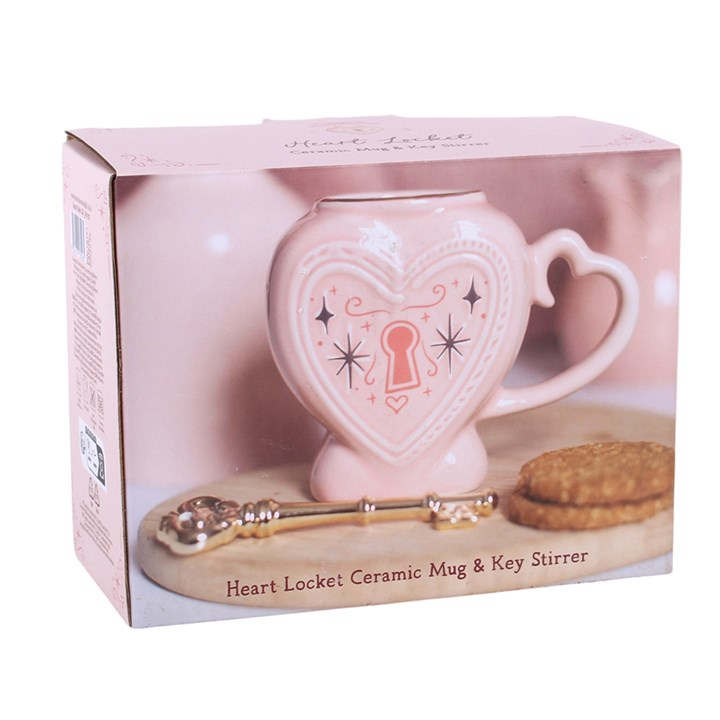 Heart Locket Mug and Key Stirrer, image 7 of 7