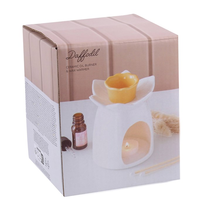 White Daffodil Oil Burner and Wax Warmer, image 7 of 7