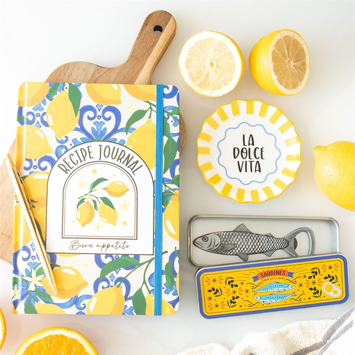 Italian Lemon Print A5 Recipe Journal, image 7 of 7