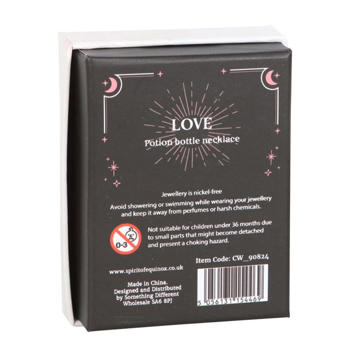 Love Rose Quartz Crystal Chip Potion Bottle Necklace, image 6 of 6
