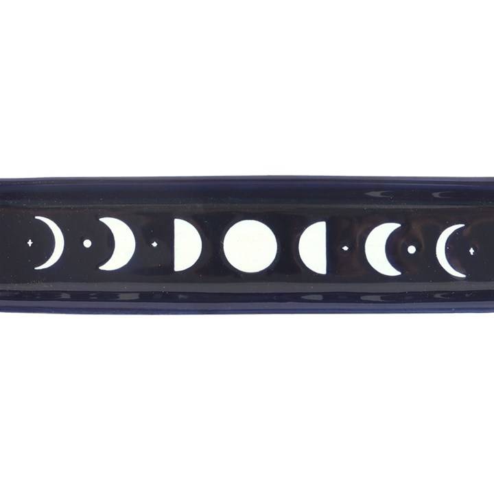 Blue Moon Phase Ceramic Incense Ash Catcher, image 5 of 5