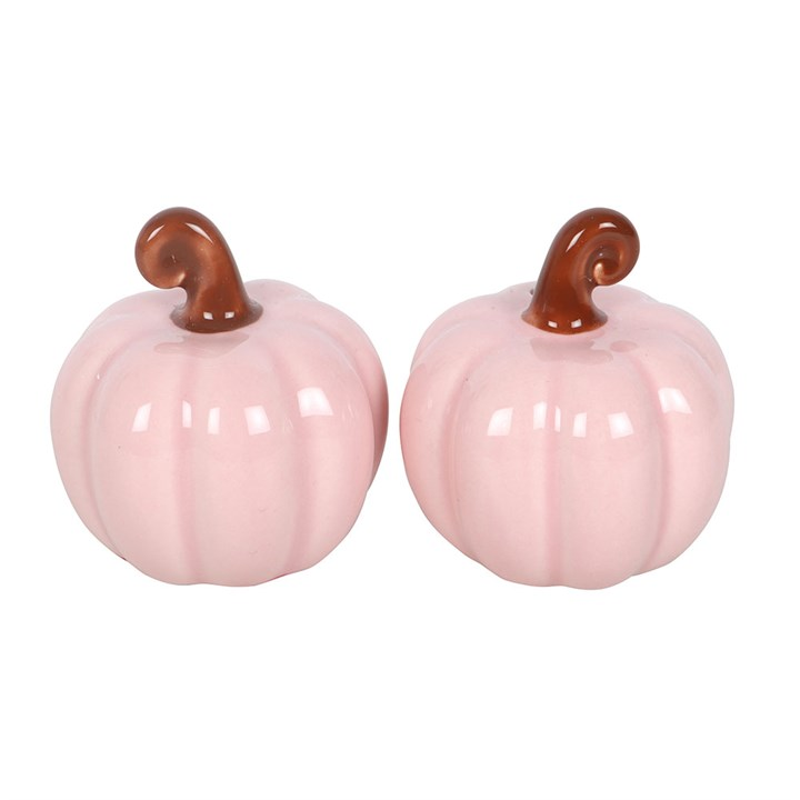 Pink Curly Pumpkin Salt and Pepper Shakers, image 4 of 4