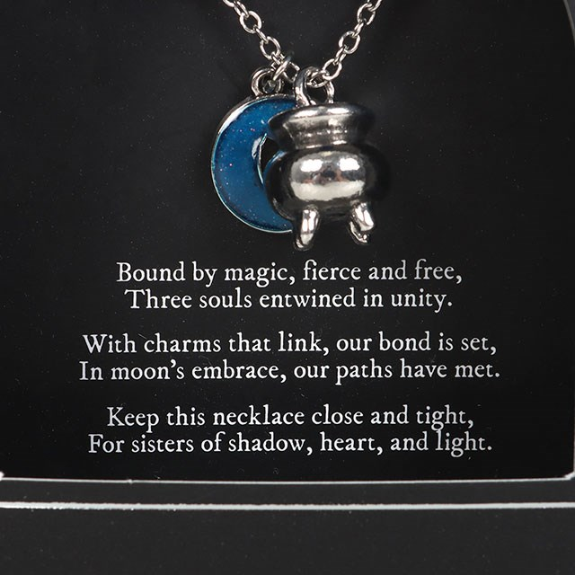 Set of 3 Coven Sisters Cauldron Charm Necklaces, image 6 of 6