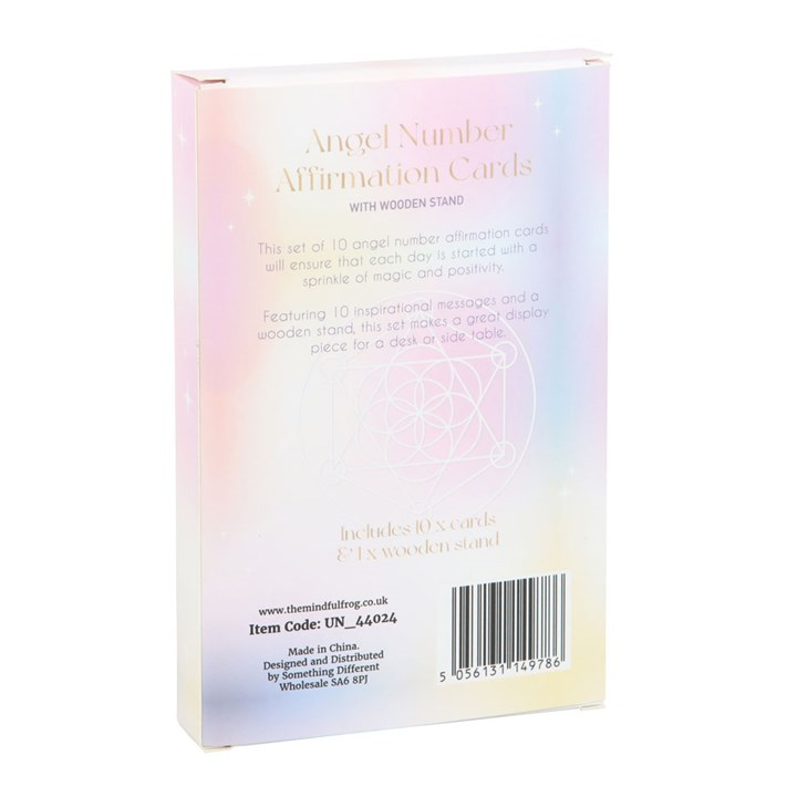 Angel Number Affirmation Cards with Wooden Stand, image 6 of 6