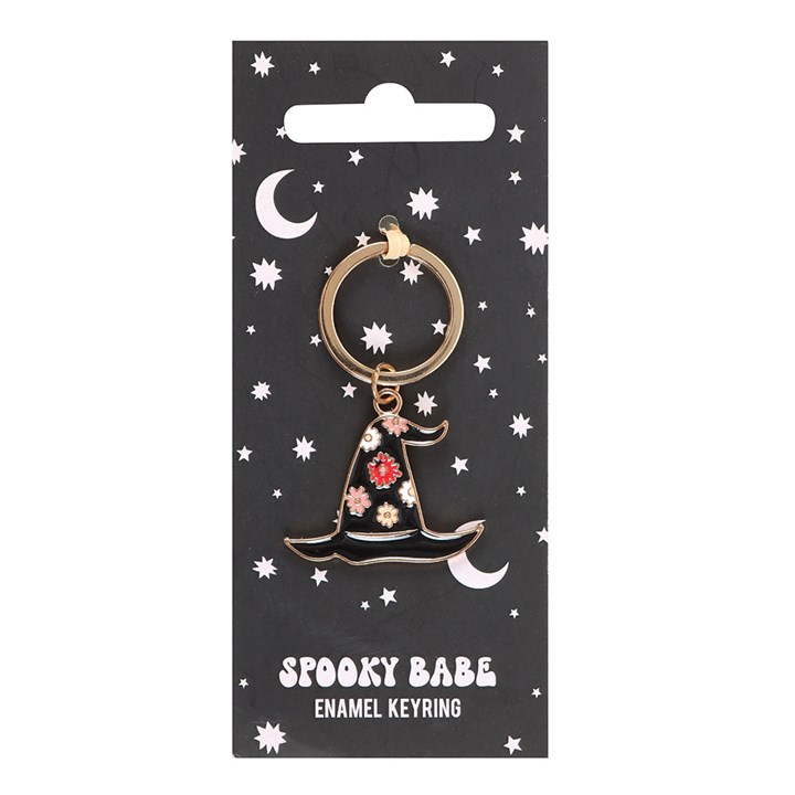 Spooky Babe Witch Hat Keyring, image 2 of 2