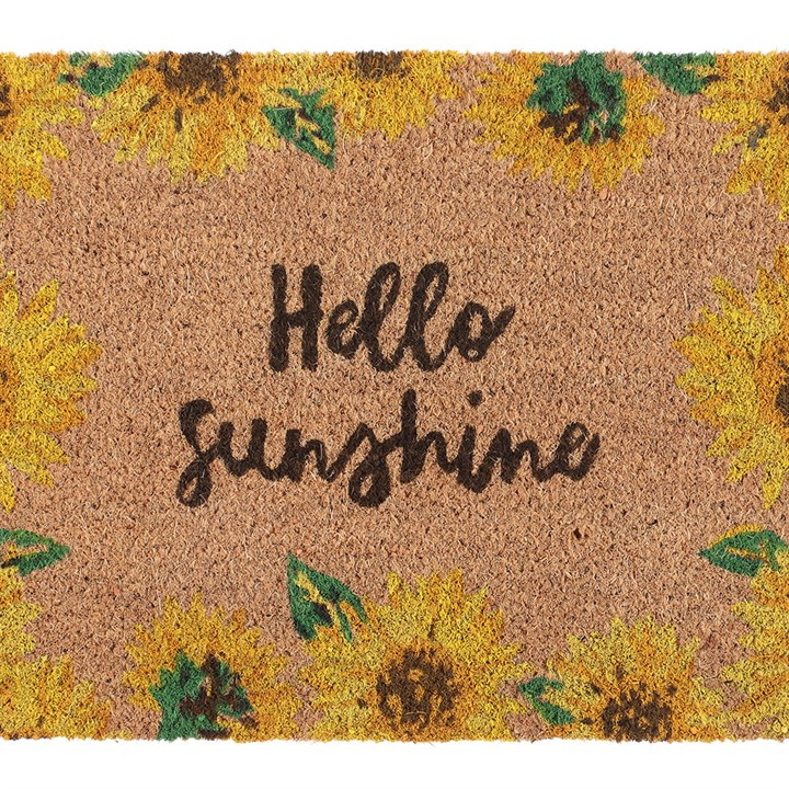 Natural Hello Sunshine Sunflower Doormat, image 3 of 3