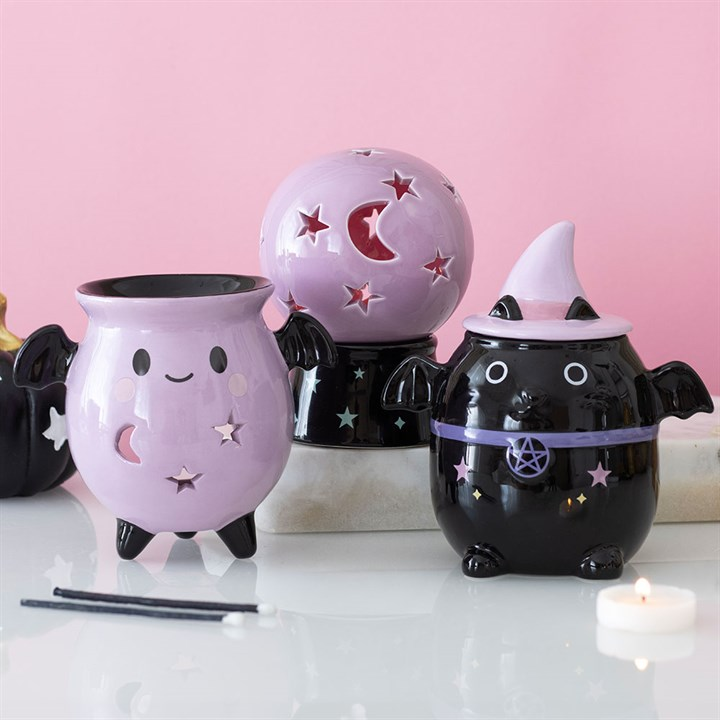 Pastel Bat Brew Cauldron Oil Burner, image 6 of 6