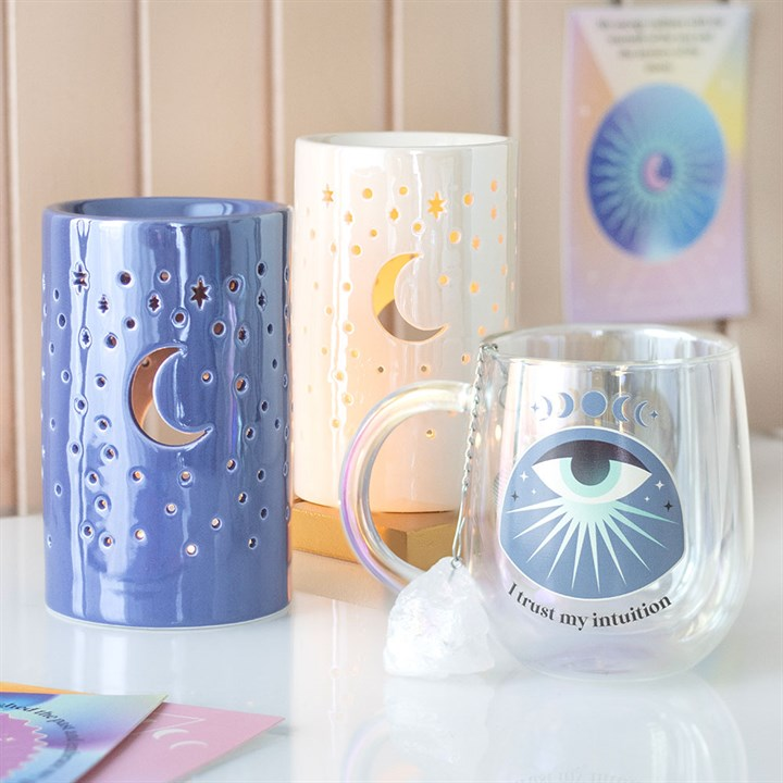 Iridescent Purple Moon Pillar Oil Burner, image 7 of 7