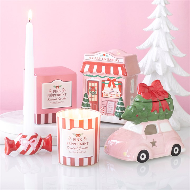 Pink Peppermint Scented Candle, image 7 of 7