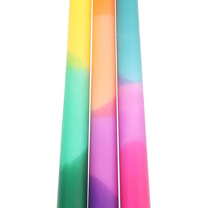 Set of 3 Dipped Aura Energy Taper Candles, image 4 of 4