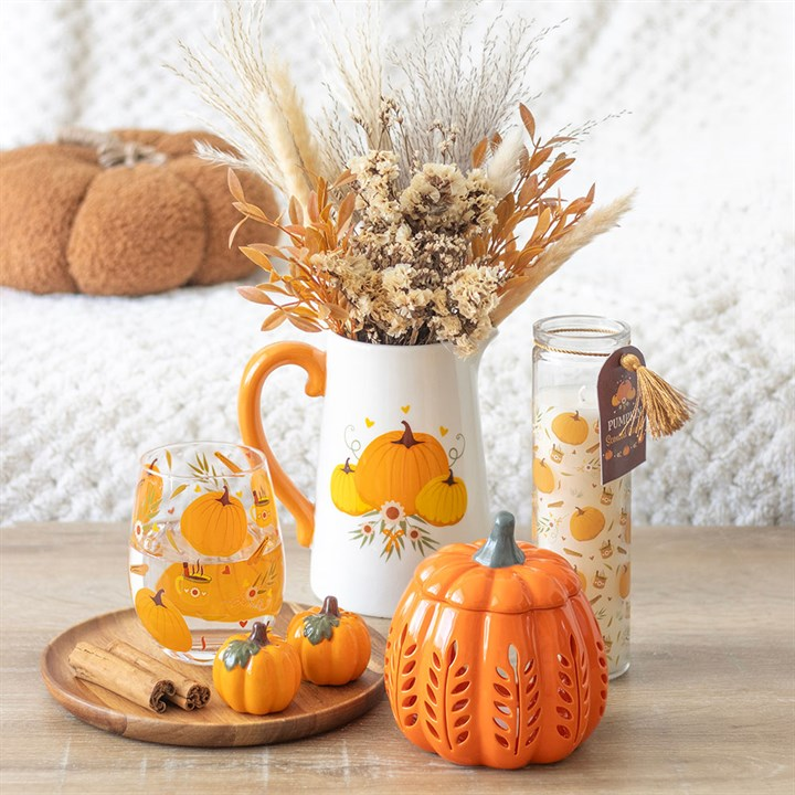 Autumn Pumpkin Ceramic Flower Jug, image 6 of 6