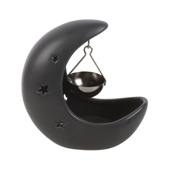 Black Crescent Moon Hanging Oil Burner, image 4 of 4