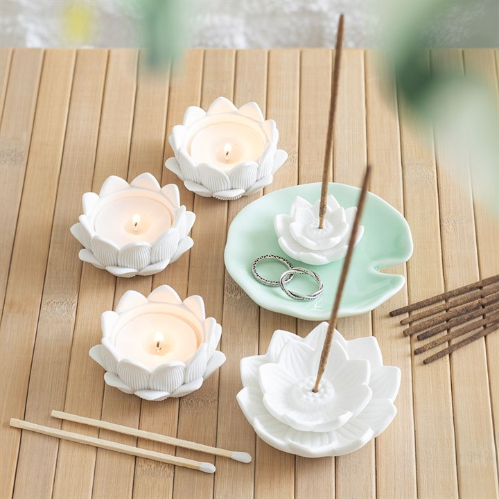 Lotus Flower Incense Stick Holder and Trinket Dish, image 6 of 6
