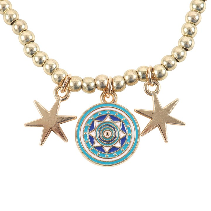 All Seeing Eye Beaded Charm Bracelet, image 4 of 4