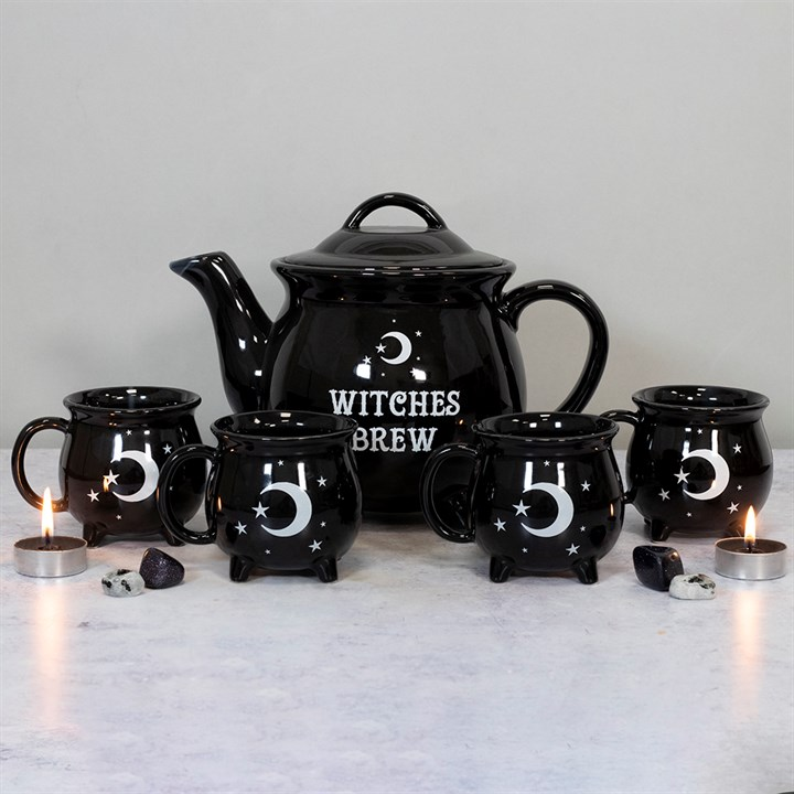 Witches Brew Ceramic Cauldron Tea Set, image 6 of 6