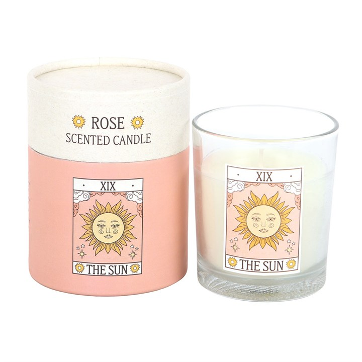 The Sun Vintage Tarot Rose Candle, image 2 of 4