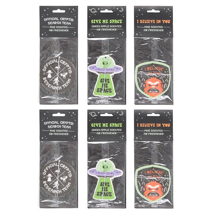 Set of 6 Camp Cryptid Scented Air Fresheners, image 2 of 3