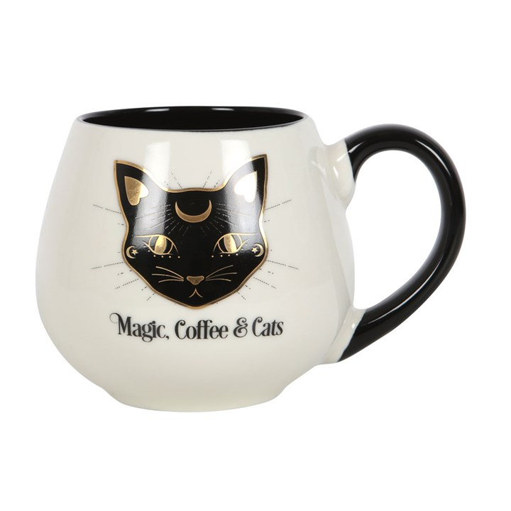 Magic, Coffee & Cats Rounded Mug, image 3 of 4