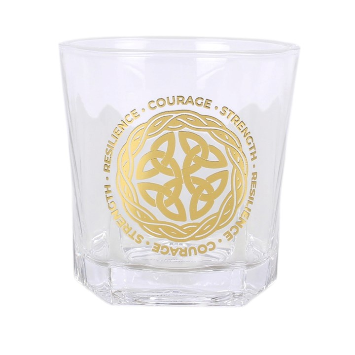 Celtic Shield Knot Lowball Glass with Coaster, image 4 of 6