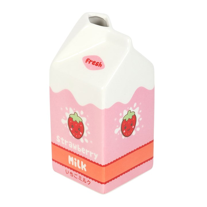 Strawberry Milk Carton Flower Vase, image 4 of 6
