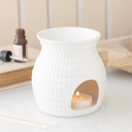 Woven Basket Effect Oil Burner and Wax Warmer, image 1 of 6