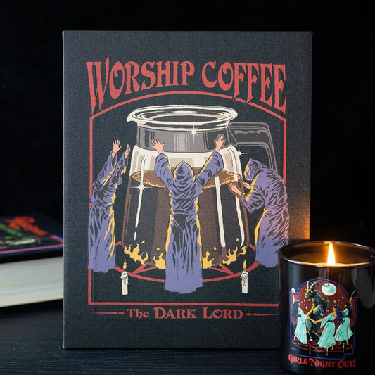 19x25cm Worship Coffee Canvas Plaque by Steven Rhodes, image 1 of 4