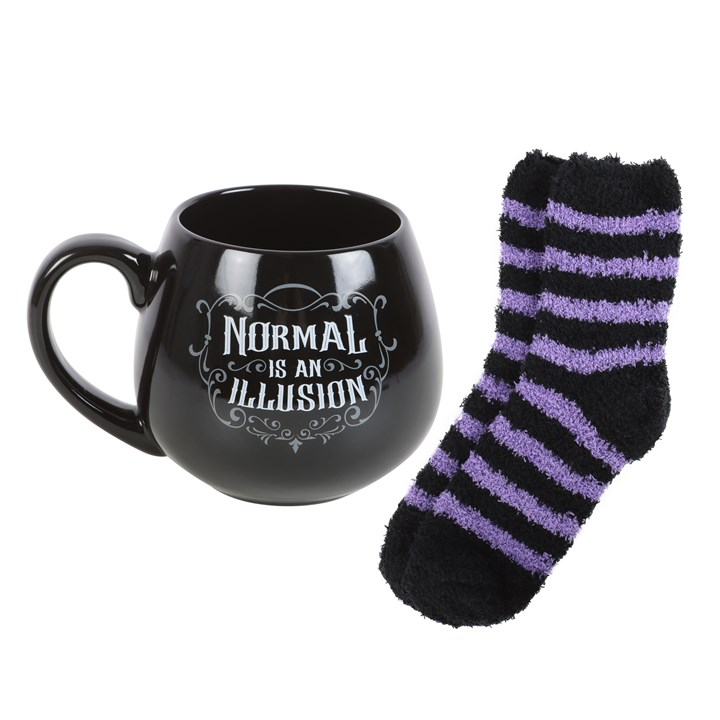 Normal is an Illusion Gothic Mug and Socks Set, image 4 of 6