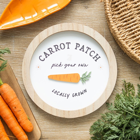 Carrot Patch Round 3D Wall Plaque, image 1 of 5