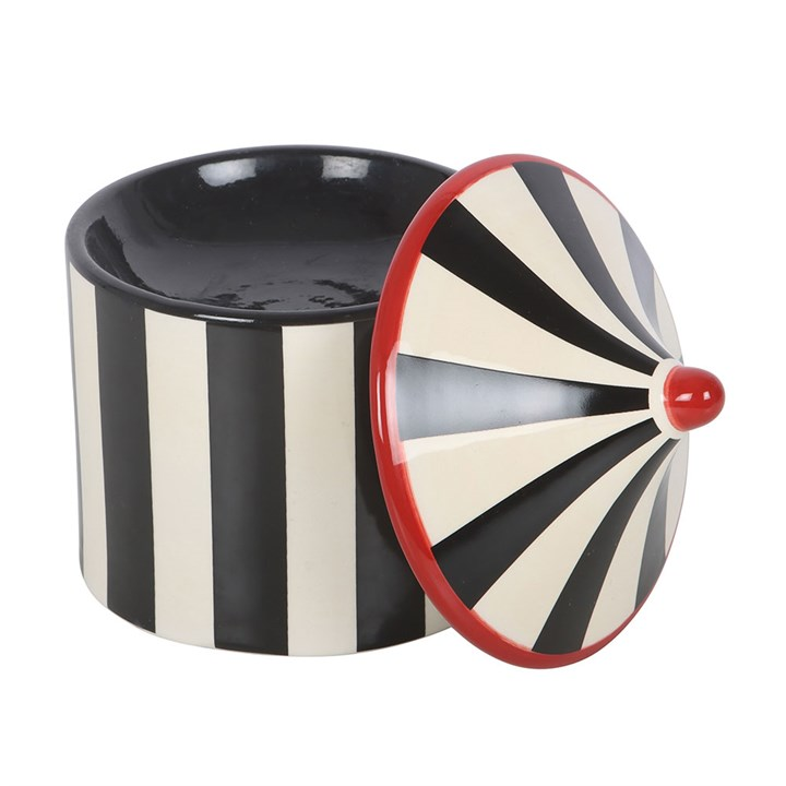 Black Striped Circus Tent Oil Burner, image 6 of 7