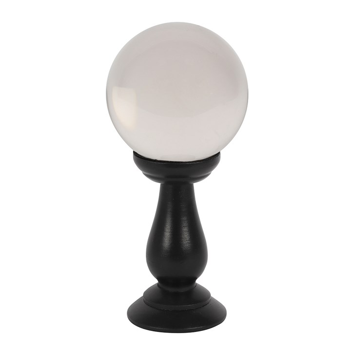 Small Clear Crystal Ball on Stand, image 1 of 2
