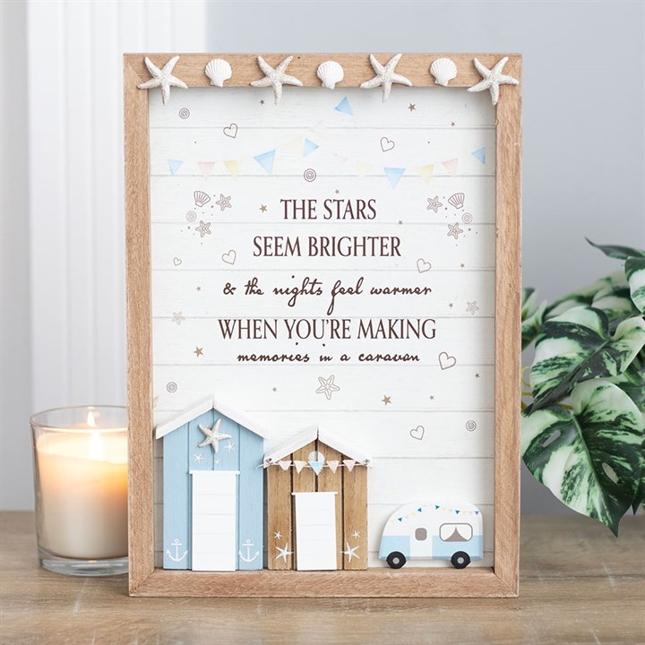 The Stars Seem Brighter 3D Shell Caravan Plaque, image 1 of 5