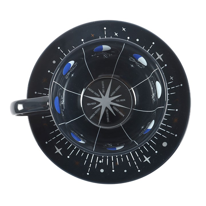 Blue Moon Phase Teacup and Saucer, image 4 of 5