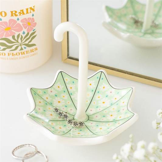 Floral Umbrella Trinket Dish, image 1 of 7