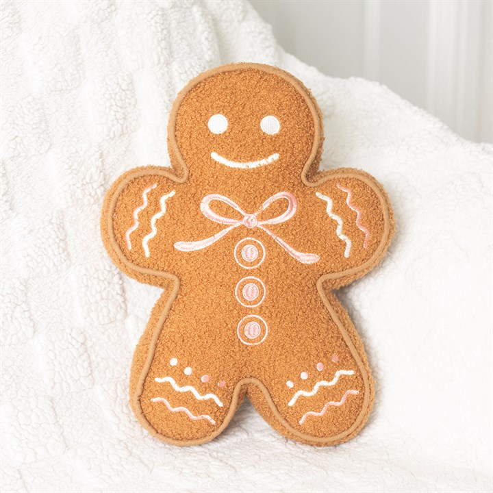 Sugarplum Bakery Gingerbread Man Boucle Cushion, image 2 of 5