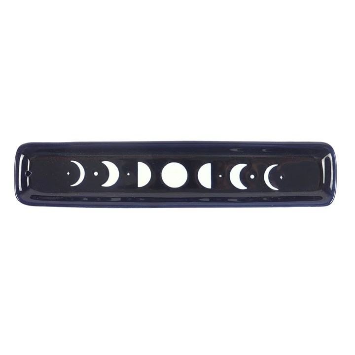 Blue Moon Phase Ceramic Incense Ash Catcher, image 4 of 5