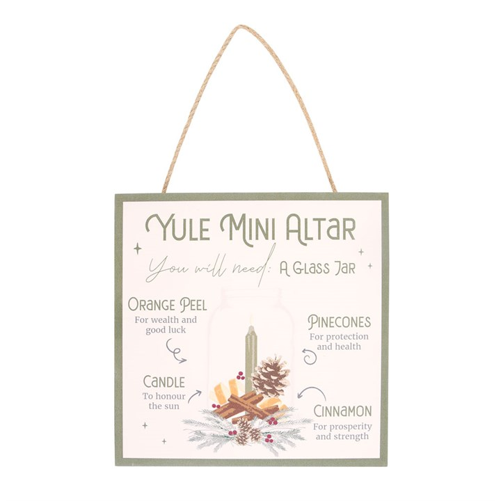 20cm Yule Altar MDF Hanging Sign, image 1 of 3