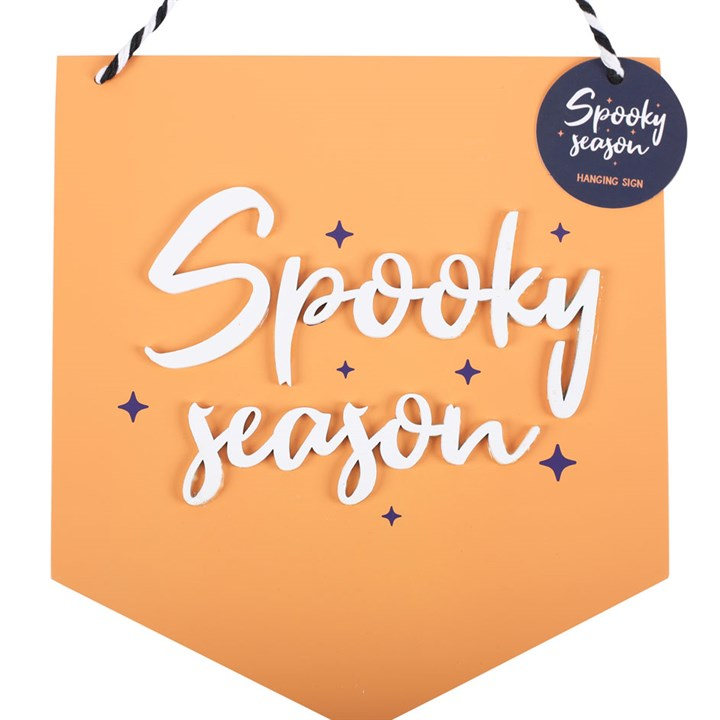 Orange Spooky Season Hanging Sign, image 2 of 5