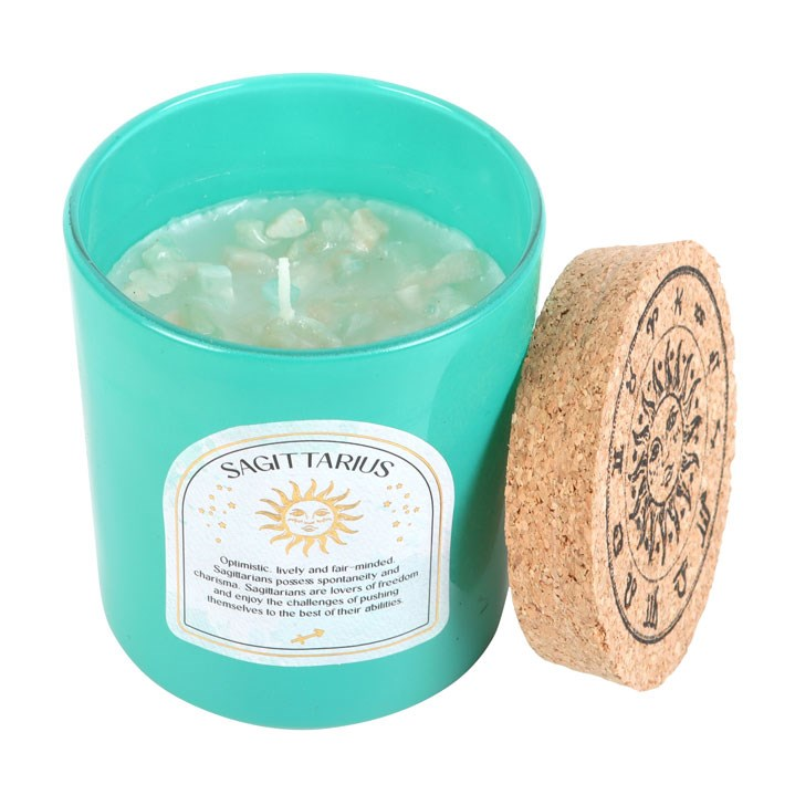 Sagittarius Ylang Ylang & Amber Gemstone Zodiac Candle, image 2 of 5