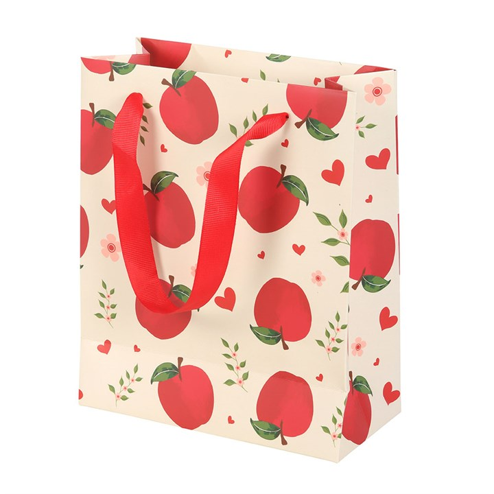 23cm Medium Apple Print Gift Bag, image 4 of 5