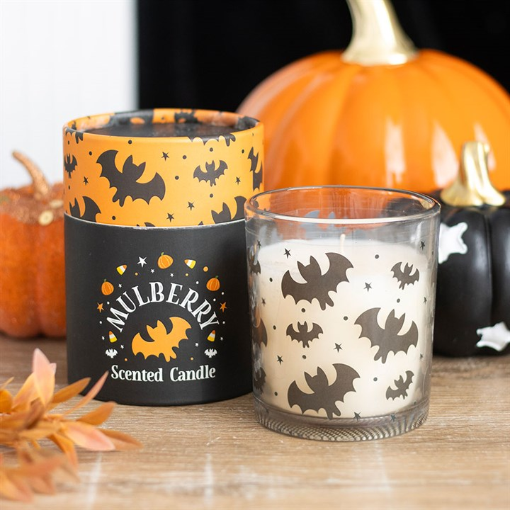 Bat Print Mulberry Candle, image 1 of 5
