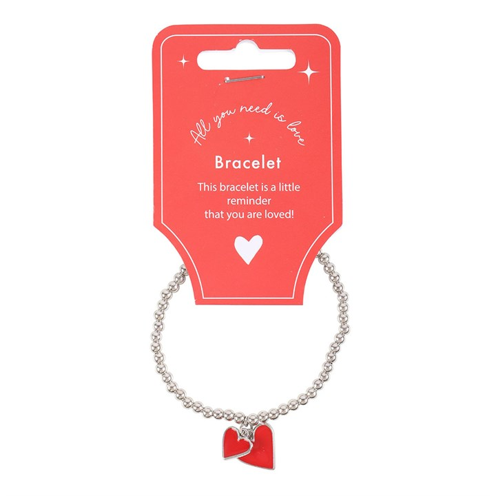 All You Need Is Love Beaded Heart Charm Bracelet, image 2 of 5