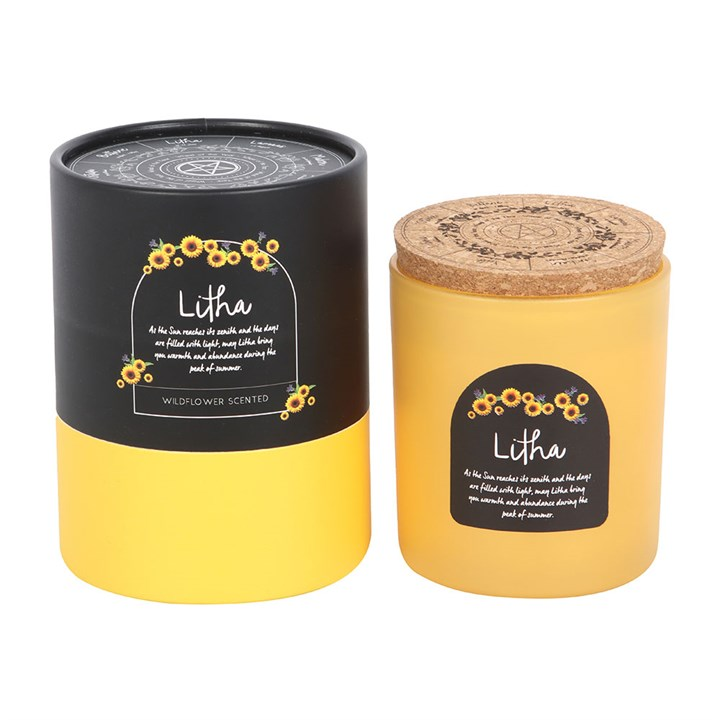 Litha Wildflower Wheel of the Year Candle, image 4 of 5