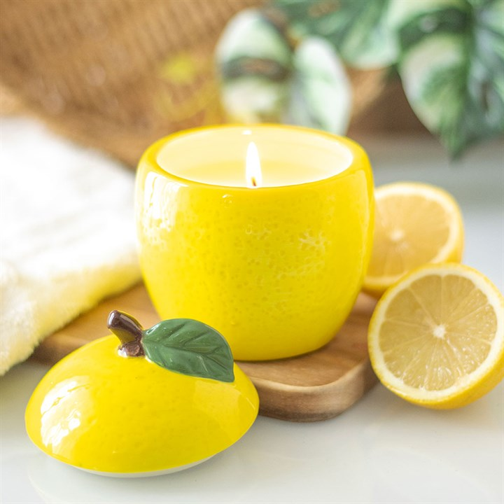 Lemon Shaped Candle Jar, image 1 of 5